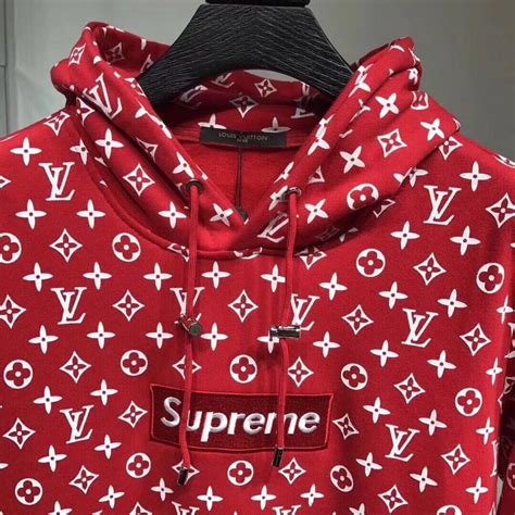 fake louis vuitton supreme hoodie vs real|knockoff supreme hoodie.